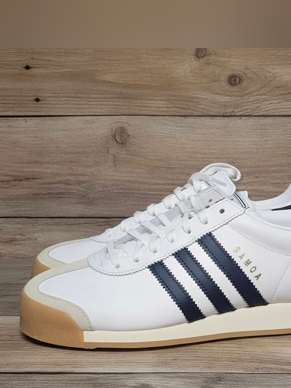 Adidas Samoa White Collegiate Blue. Size 11